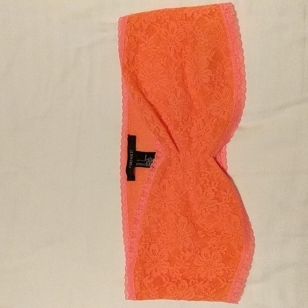 Neon pink bandeau size large